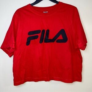 Fila Vibrant Red Crewneck Tee